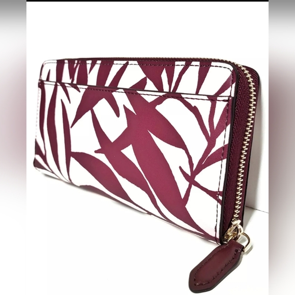 ❤🤍♠️KATE SPADE♠️🤍❤️ Jana Foliage Large Continental Wallet NWT - Picture 4 of 7